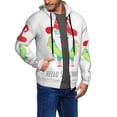 thumbnail image 2 of Uemuo Hello Summer Gnome 2 for Men's Fashion Full-zip Hoodies & Sweatshirts with Kangaroo Pocket, Zip-up Hooded Sweatshirt, Moisture Wicking & Breathable-XX-Large, 2 of 5