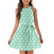 thumbnail image 3 of Girls' Summer Dress Kids 2025 Sleeveless Polka Dot Dress with Belt Cute Summer Casual Sundress for Kids Lightweight and Comfortable ,Sie:160, 3 of 6