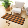 thumbnail image 6 of Dailycode Orange Black Scottish Tartan Bathroom Rugs Non Slip Absorbent Soft Plush Quick Dry Bath Mat, 39"x20", 6 of 8