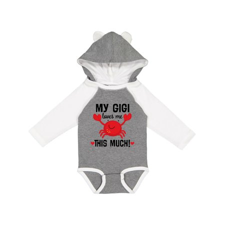 

Inktastic My Gigi Loves Me Grandkids Gift Baby Boy or Baby Girl Long Sleeve Bodysuit