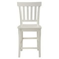 thumbnail image 2 of Bowery Hill Tabouret 24" à Dossier Lamelle en Blanc (Lot de 2), 2 of 3