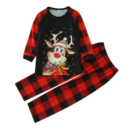 

NECHOLOGY Matching Family Pajamas New Years Family Christmas Pajamas Christmas Vacation Pajamas for Family And Dog Suit A 儿童10-11