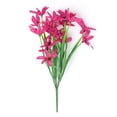 thumbnail image 3 of dianhelloya Simulation Plant UV Resistant No Fading Low Maintenance 5 Forked Spring Grass Artificial Flowers Garden Home Decorations Dark Pink 1pc, 3 of 8