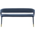 thumbnail image 3 of Meridian Furniture Destiny Navy Vegan Leather Bench, 3 of 6