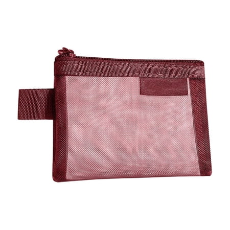 Transparent Mesh Coin Purse Mini Portable Storage Bag for Daily Travel Commute