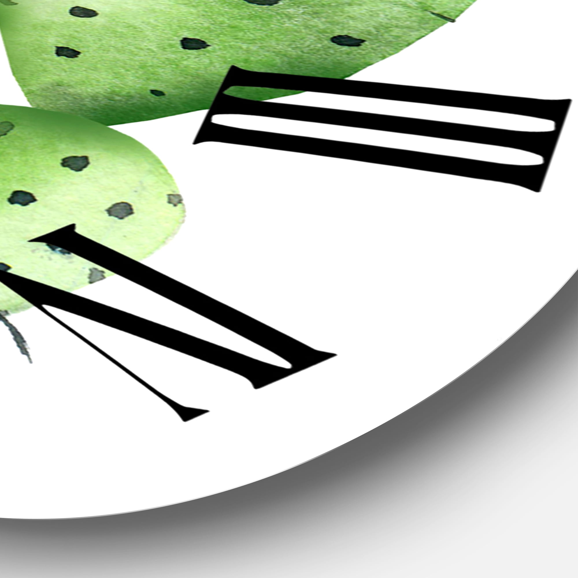 Designart 'Green Southwestern Cactus' Tropical Wall Clock