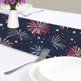 thumbnail image 4 of Yayeee Table Runner 90 inches Long for Home Kitchen Rectangle Dining Table Holiday Party Decoration, Red and Blue Fireworks Pattern, 4 of 7