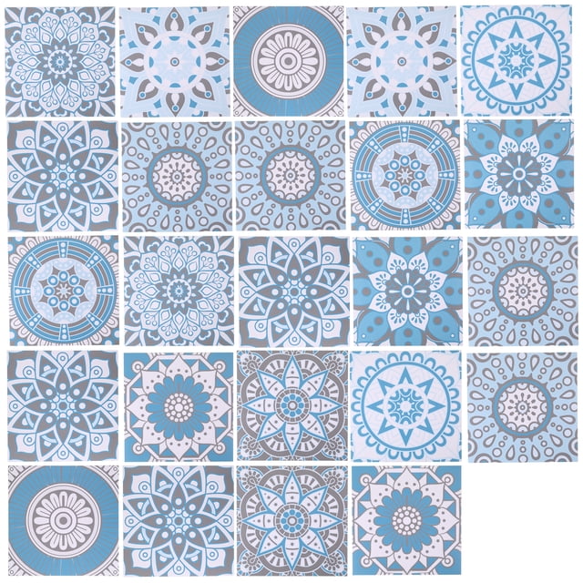 jesticaly 24piece Waterproof PVC Wall Tile Stickers Moroccan Style Easy To Paste Unique Decoration Modern