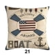 thumbnail image 1 of Funda de cojín cuadrada de 45 cm x 45 cm Funda de almohada de ancla de barco con impresión de un lado Lino ShuxiuWang 9024735596868, 1 of 1