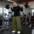 thumbnail image 6 of Moocorvic Men's Wide Leg Baggy Sweatpants, Elastic Drawstring Waist, Relaxed Fit Casual Sweat Pants for Streetwear Lounge Daily Gym Hangout Wear, 6 of 7