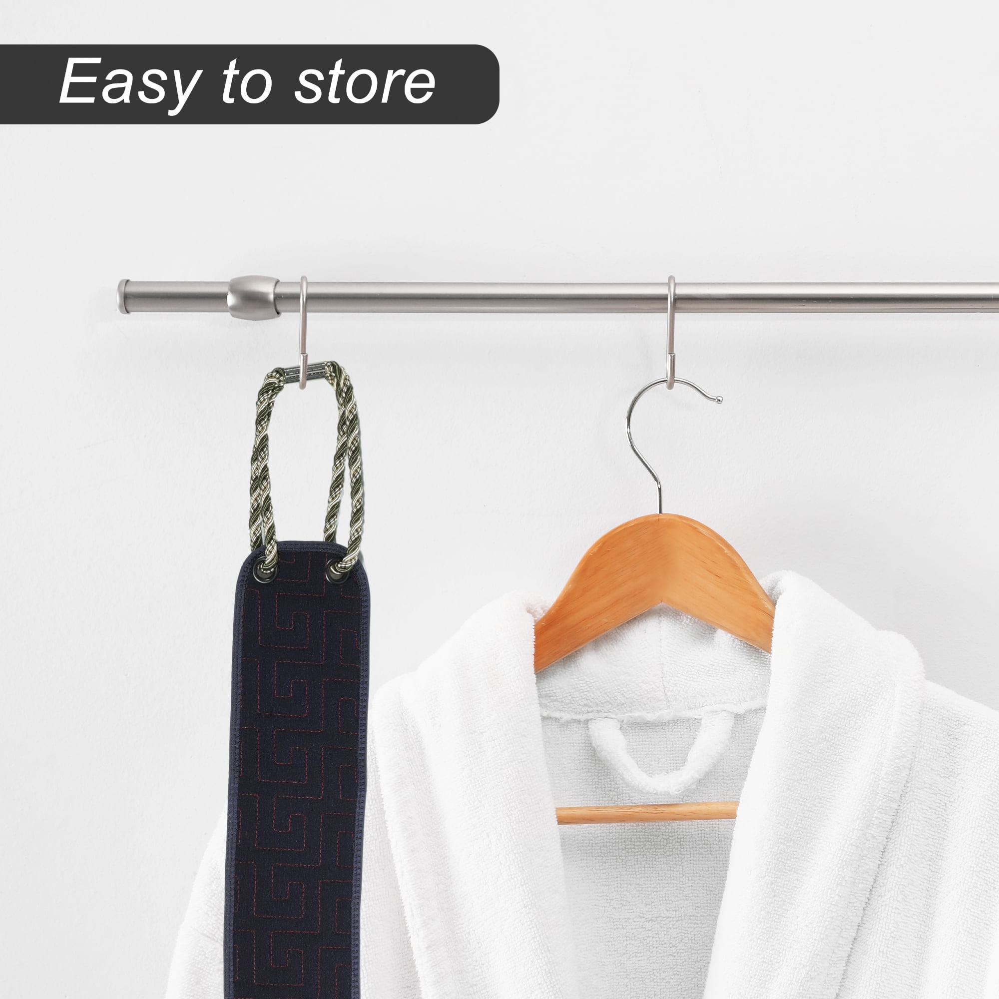 Unique Bargains Exfoliating Back Scrubber for Shower Navy Blue