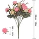 thumbnail image 2 of ZHAOCHENG Flores artificiales, 2 piezas de rosas artificiales de plástico, plantas para decoración de mesas de bodas, hoteles y hogares. Rosa roja, 2 of 5