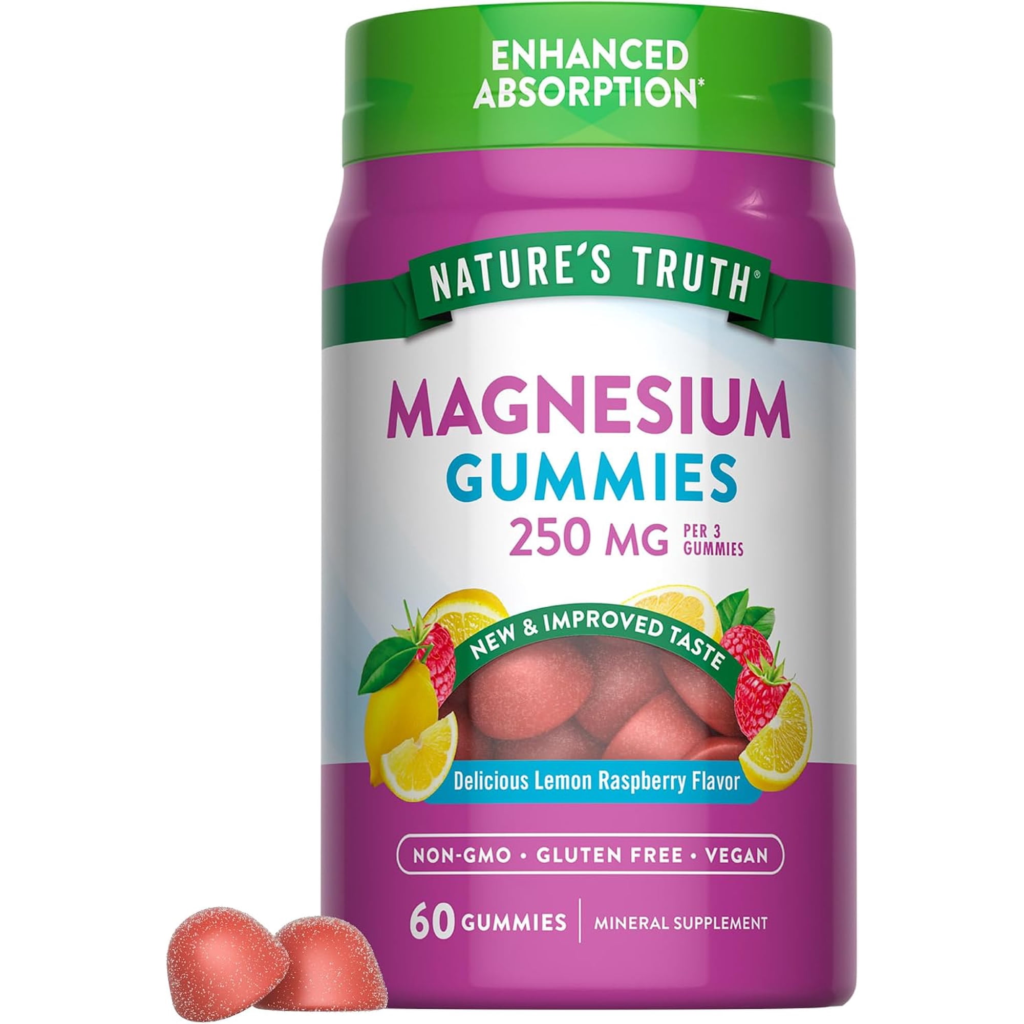 Magnesium Gummies | 250mg | 60 Count | For Men and Women | by Nature's Truth