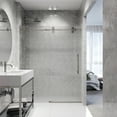 thumbnail image 6 of VIGO Elan 68 to 72 in. W x 74 in. H Sliding Frameless Shower Door in Stainless Steel with 3/8 in. (10mm) Fluted Glass, 6 of 13