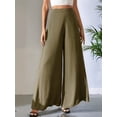 thumbnail image 6 of Women'S Chiffon Dress Beach Wide Leg Palazzo Pants Trouser Green XXL, 6 of 7