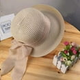 thumbnail image 6 of For Women Foldable Travel With Ribbon Straw Hat Beach Outing Sun Hat UV Protection Visor Summer Hat BEIGE, 6 of 8