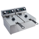 thumbnail image 1 of Yeshouse Freidora comercial eléctrica de acero inoxidable con cesta, tapa y protección contra sobrecalentamiento para restaurantes y cocinas domésticas, 1 of 8