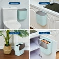 thumbnail image 7 of 2.4 Gallon Kitchen Hanging Small Trash Can with Stainless Steel Lid, Odor-Free Compost Bin, Space-Saving Garbage Can for Cabinet, Under Sink, RV, Bathroom, Green, 7 of 7