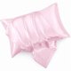 thumbnail image 1 of Chenchen Pink Satin Pillowcase Queen Size Set of 2 for Hair and Skin,Pink Silk Pillowcase Breathable Pillowcase with Envelope Closure, 1 of 1
