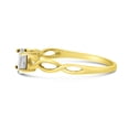 thumbnail image 4 of 10k Yellow Gold Oval White Topaz Ring, 4 of 6