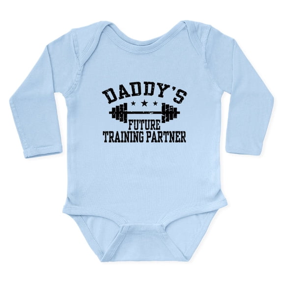 CafePress - Daddy's Future Training Partner Body Suit - Long Sleeve Cotton Baby Bodysuit