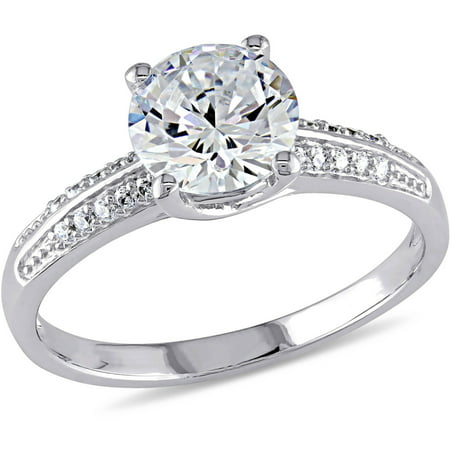 3-4/5 Carat T.G.W. CZ Sterling Silver Engagement (The Best Cubic Zirconia Engagement Rings)
