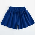 thumbnail image 6 of AINIYS Kids Ruffle Trim Shorts Flared Hem Soft Fabric with Elastic Waist Closure for Birthday Parties and Family Gatherings Blue 13-14Years, 6 of 7