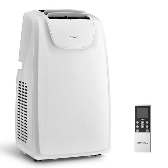 Spaco 11500 BTU Dual Hose Portable Air Conditioner with Remote Control-White, Small Air Conditioner Portable with Built-in Dehumidifier
