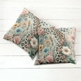 thumbnail image 6 of Ambesonne Leopard Print Throw Pillow Cover 2 Pack, Wild Springtime Bloom, 16", Blush Pale Brown Blue, 6 of 7