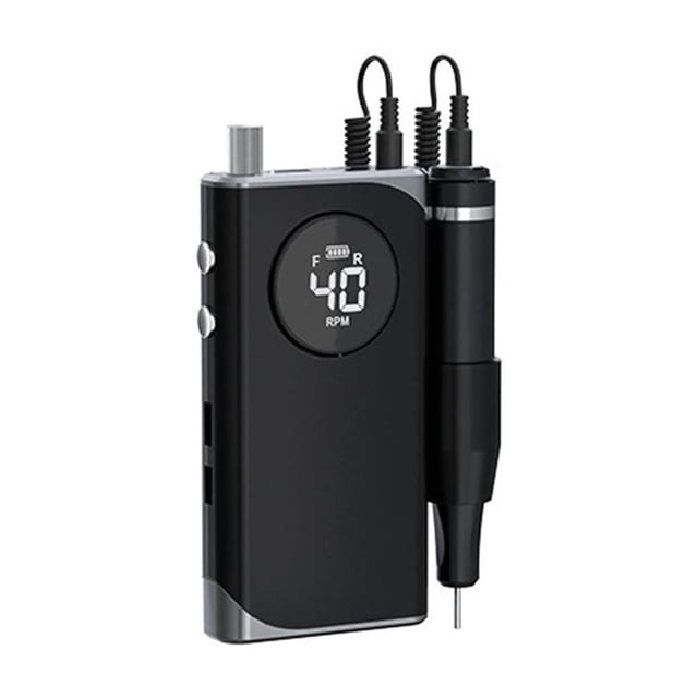 Electric Nail Drill Machine, 40000 Rpm Portable Professional Rechargeable Stable Low Noise Aluminum Alloy Nail Drills ,Easy to Use
