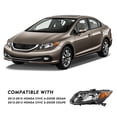 thumbnail image 6 of For 2012-2015 Honda Civic Sedan 12-13 Civic Coupe Left Driver Side Headlight, 6 of 6