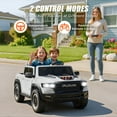 thumbnail image 3 of RAM 1500 RHO 24V Electric Ride On Car for Kids Girls Boys Ages 3-8 2 Seater, Power Ride On Truck Toy with 4 Wheels Suspension, Remote Control, Bluetooth, MP3, White, 3 of 8