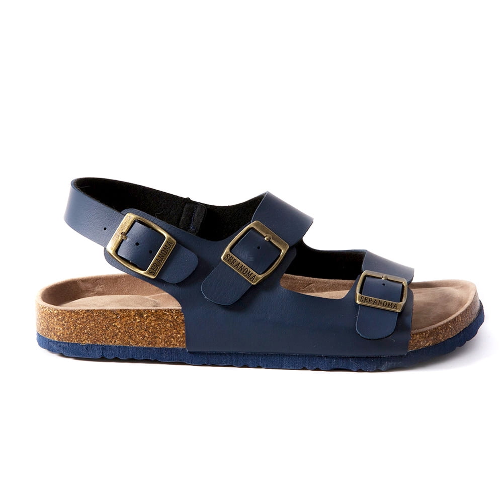 Women s Double Strap Supported Flat Cork Comfort Sandal Open Toe Slide Footbed Adjustable Strap Buckle