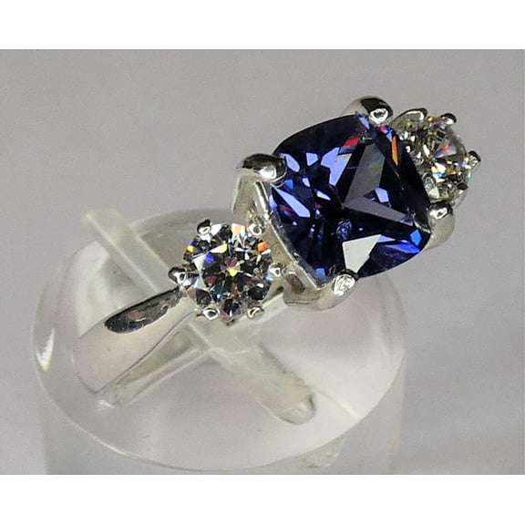 Natural Blue Tanzanite 925 Sterling Silver Ring,Engagemant Ring, Birthstone Rings for Women, Gift For Her