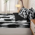 thumbnail image 5 of Homewish Grunge Black Gray Zipper Twin Comforter Sets with Fitted Sheet and 2 Pillowcases,Vintage Contemporary Art Zipper Bedding Set,Black Reversible,4pcs, 5 of 8