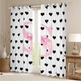 thumbnail image 2 of Manfei Cute Heart Print Blackout Curtains,Cute Monogrammed S Window Curtains Pack of 2 (38x45 Each), 2 of 6