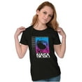 thumbnail image 3 of Vaporwave NASA Worm Logo Astronaut Women's T Shirt Ladies Tee Brisco Brands S, 3 of 5