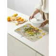 thumbnail image 5 of Summer Lemon Dish Drying Mat for Kitchen Counter, Microfiber Rack Pads, Watercolor Yellow Fruits Botanical Vintage Absorbent Dish Bottle Drying Mat, 18''''x24'''', 1 Pack, 5 of 6