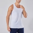 thumbnail image 2 of Mens Tank Tops UPF 50+ Quick Drying Sleeveless Athletic Shirts Gym Workout Running Beach Swim Muscle Tee Summer Clothing White, Size S, 2 of 6