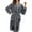D122/Dark Gray, variant on Afdoent Women's Robe Soft Flannel Robe Long Sleeve Bathrobe With Pockets Cozy Loungewear For Winter Warm Sleepwear And Spa Relaxation At Home Ladies Loungewear