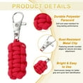 thumbnail image 3 of Uxcell Paracord Zipper Pull Polyester Replacement Woven Rope with Metal Clasp for Backpacks Red, 3 of 7