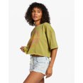 thumbnail image 3 of Billabong Women's True Cropped Oversized Boyfriend Relaxed Fit Tee T-Shirt (X-Small, Seaweed (Green Vintage Wash)), 3 of 6