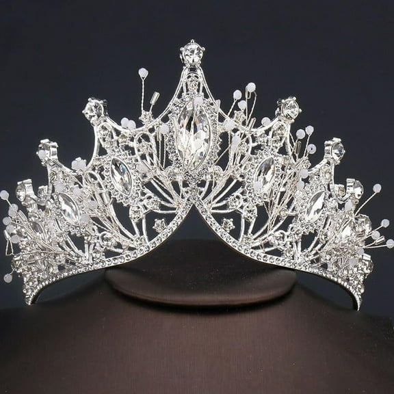 CNKOO Rose Gold Tiara and Crown for Women Crystal Queen Crowns Rhinestone Princess Tiaras for Girl Bride Wedding Hair Accessories for Bridal Birthday Party Prom Halloween Cos-play Costume Christmas