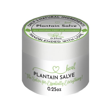 H.E.A.L.'s Plantain Salve for Scrapes, Cuts, Rashes and Bites- 0.25oz