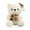 White, variant on Christmas Bear Plush toy, Adorable Stuffed Animal, Green and White Striped Teddy with Santa Hat for Holiday Decorations, Soft and Cuddly Gift for Kids and Adults