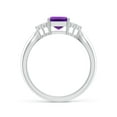 thumbnail image 2 of ANGARA Natural 1.5 Ct. Amethyst with Diamond Classic Ring in 14K White Gold for Women (Ring Size: 11), 2 of 8