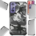 thumbnail image 1 of Compatible with Samsung Galaxy S22 Plus 5G 6.6" Hybrid Fusion Guard Phone Case Cover (Gray Camouflage), 1 of 1