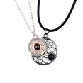 thumbnail image 1 of 2pcs Couples Necklace 100 Languages I Love You Projection Stone Necklace Sun Moon Mutually Attractive Necklace, 1 of 1