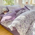 thumbnail image 2 of Juego de edredón flores moradas | Ropa de cama floral con sábana y almohada, 2 of 2