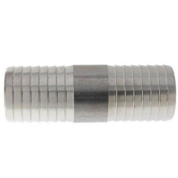 Stainless Steel 1.25" Barb x 1.25" Barb Insert Fitting